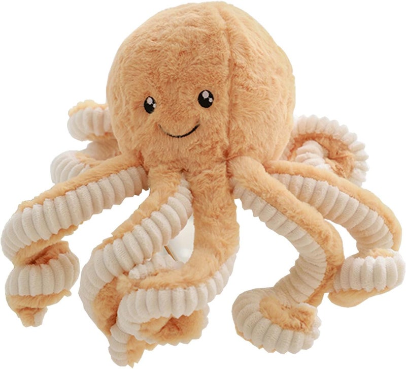 Maxpetus Cute Big Octopus Pillows,Interior Decoration Octopus Cushion,Soft Marine Animal Decorations (Khaki, 7.0 inch) - Image 1